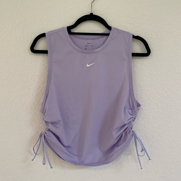 Nike | Purple Dri-Fit Drawstring Ruched Side Tank - Picture 2 of 6